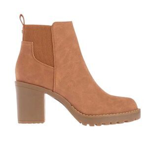 Only Womens/Ladies Faux Suede Block Heel Chelsea Boots / Cognac